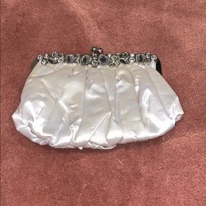 White silky clutch